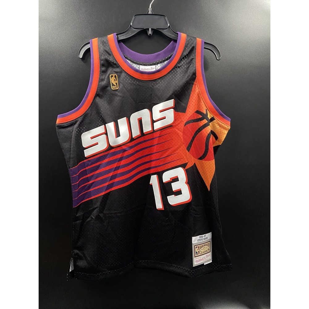 100% Authentic Steve Nash Mitchell Ness 96 97 Suns Jersey Size 44 L Mens